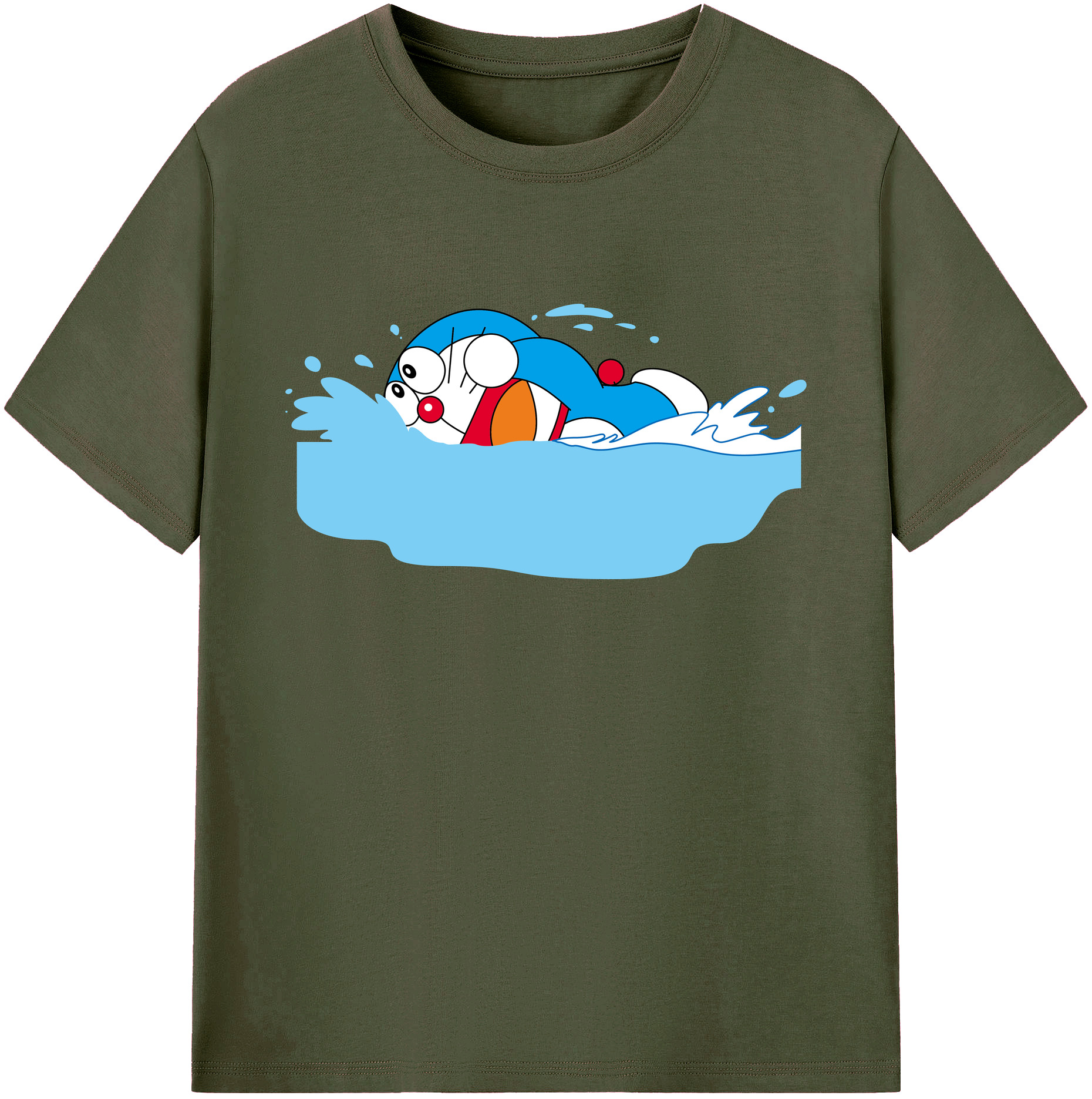 （画像用） ドラえもん Doraemon 綿100％ メンズ半袖Tシャツ｜肌触りやわらか＆通気性